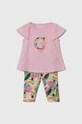 Guess komplet dziecięcy Produkt niemowlęcy różowy K4GG02.K6YW3.PPYH