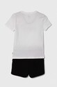 Puma komplet dziecięcy Logo Tee & Shorts Set 846936 biały SS24