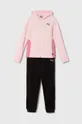 roza Otroška trenirka Puma Hooded Sweat Suit TR cl G Dekliški