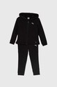 Detská tepláková súprava Puma Hooded Sweat Suit TR cl G pletenina čierna 673586.