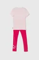 Παιδικό βαμβακερό σετ Puma ANIMAL & Leggings Set G ροζ