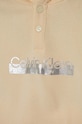 Calvin Klein Jeans dres bawełniany dziecięcy pomarańczowy IN0IN00143.PPYH