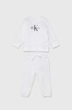 Dětská bavlněná souprava Calvin Klein Jeans IN0IN00011.PPYH bílá SS24