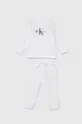 Βρεφικό βαμβακερό σετ Calvin Klein Jeans λευκό