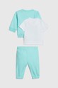 Calvin Klein Jeans komplet bawełniany niemowlęcy IN0IN00011.PPYH turkusowy SS24