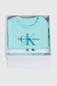 Calvin Klein Jeans komplet bawełniany niemowlęcy IN0IN00011.PPYH turkusowy