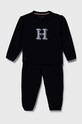 Tommy Hilfiger komplet niemowlęcy z elastanem granatowy KN0KN01769.PPYH