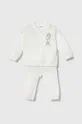 білий Дитячий бавовняний спортивний костюм United Colors of Benetton Дитячий