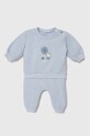 United Colors of Benetton komplet niemowlęcy dzianina niebieski 3MDUAK00F.W.Seasonal