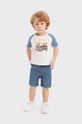 Levi's komplet niemowlęcy LVB LEVI BEAR RAGLAN & SHORT S z elastanem niebieski 6EK234