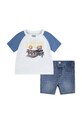 Levi's komplet niemowlęcy LVB LEVI BEAR RAGLAN & SHORT S 6EK234 niebieski SS24