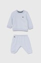 Lacoste dres bawełniany niemowlęcy bawełna niebieski 4J5287.PPYH