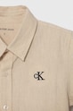 Calvin Klein Jeans komplet z domieszką lnu dziecięcy IN0IN00177.PPYH beżowy SS24