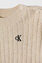 CHLAPEC Dětská souprava se směsí lnu Calvin Klein Jeans IN0IN00185.PPYH béžová