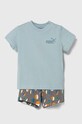 Puma komplet dziecięcy ESS+ SUMMER CAMP Infants Set JS nadruk niebieski 679281