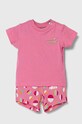 Puma gyerek együttes ESS+ SUMMER CAMP Infants Set JS dzsörzé rózsaszín 679281