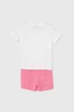 Puma set de bumbac pentru bebelusi Minicats & Shorts Set 845839 roz SS24