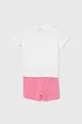 Βρεφικό βαμβακερό σετ Puma Minicats & Shorts Set ροζ