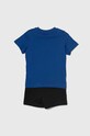Puma set de bumbac pentru bebelusi Minicats & Shorts Set 845839 bleumarin SS24