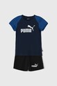 Puma komplet dziecięcy Short Polyester Set B dzianina granatowy 847311