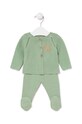 Tous komplet bawełniany niemowlęcy bawełna zielony Tricot.2001