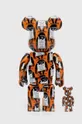 Διακοσμητική φιγούρα Medicom Toy Be@rbrick Monkey Sign Orange 100% & 400% 2-pack 100% Πλαστικό
