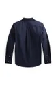 Παιδικό βαμβακερό πουκάμισο Polo Ralph Lauren σκούρο μπλε