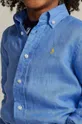 Otroška lanena srajca Polo Ralph Lauren Fantovski