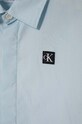 Chlapec Detská bavlnená košeľa Calvin Klein Jeans IB0IB01962.128.176.PPYH modrá