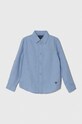 Детская хлопковая рубашка Guess узор голубой L4RH08.WCQ41.PPYH
