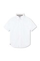 Dječja pamučna košulja BOSS bez uzorka bijela J50696.102.108