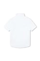Dječja pamučna košulja BOSS J50696.102.108 bijela SS24