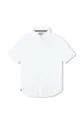 белый Детская хлопковая рубашка BOSS Для мальчиков