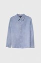 Dětská košile Tommy Hilfiger s elastanem modrá KB0KB08728.PPYH
