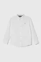 bela Otroška bombažna srajca Tommy Hilfiger Fantovski