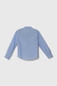 Дитяча бавовняна сорочка Emporio Armani 3D4C09.4N8AZ блакитний SS24