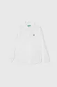 biela Detská bavlnená košeľa United Colors of Benetton Chlapčenský
