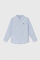 Παιδικό βαμβακερό πουκάμισο United Colors of Benetton casual μπλε 54AZCQ00R.G.Seasonal