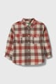 Παιδικό πουκάμισο United Colors of Benetton μακρύ μπορντό 5VC6GQ01N.P.Seasonal