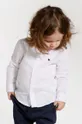 biela Detská bavlnená košeľa Coccodrillo Chlapčenský