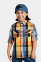 оранжевый Детская хлопковая рубашка Coccodrillo Для мальчиков