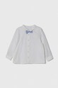 Бавовняна сорочка для немовля United Colors of Benetton довгий білий 5DGXAQ00N.W.Seasonal