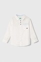 Παιδικό βαμβακερό πουκάμισο United Colors of Benetton επίσημη λευκό 5TFBGQ01Q.P.Seasonal
