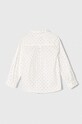 Παιδικό βαμβακερό πουκάμισο United Colors of Benetton 5TFBGQ01Q.P.Seasonal λευκό SS24