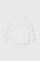 Παιδικό λινό πουκάμισο United Colors of Benetton λευκό