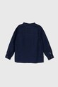 Детская льняная рубашка United Colors of Benetton 5OK4GQ01L.P.Seasonal тёмно-синий SS24