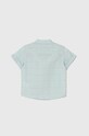 Παιδικό λινό πουκάμισο United Colors of Benetton 5RO7GQ01M.P.Seasonal μπλε SS24