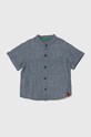 United Colors of Benetton camasa de bumbac pentru copii scurt albastru 53HUGQ01Z.P.Seasonal
