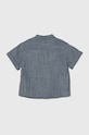 United Colors of Benetton camasa de bumbac pentru copii 53HUGQ01Z.P.Seasonal albastru SS24