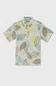 Детская хлопковая рубашка United Colors of Benetton узор бежевый 5OUGCQ030.G.Seasonal